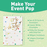Sweetzer And Orange birthday invitation cards package with white envelopes