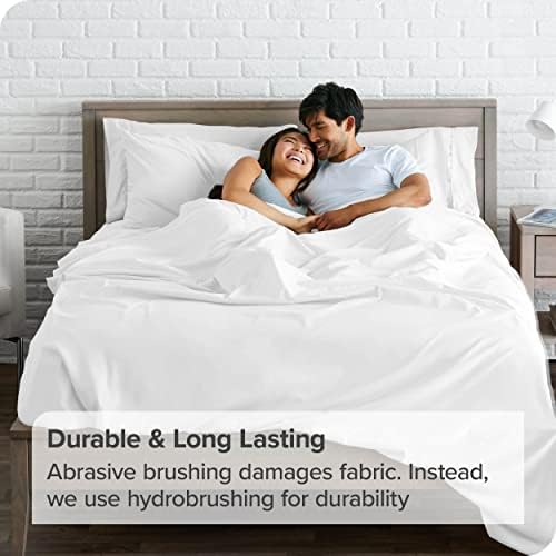 Bare Home twin extra long white flat sheet set package presentation
