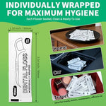 TPmax travel floss picks showing the individual hygienic single packets