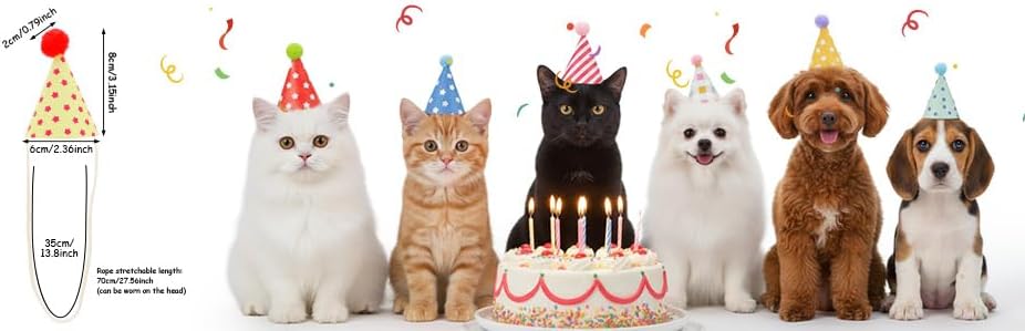 Tucnoeu pet party hats used for stuffed animals
