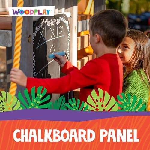 Jack and June outdoor wooden chalkboard accessory showing botanical border design