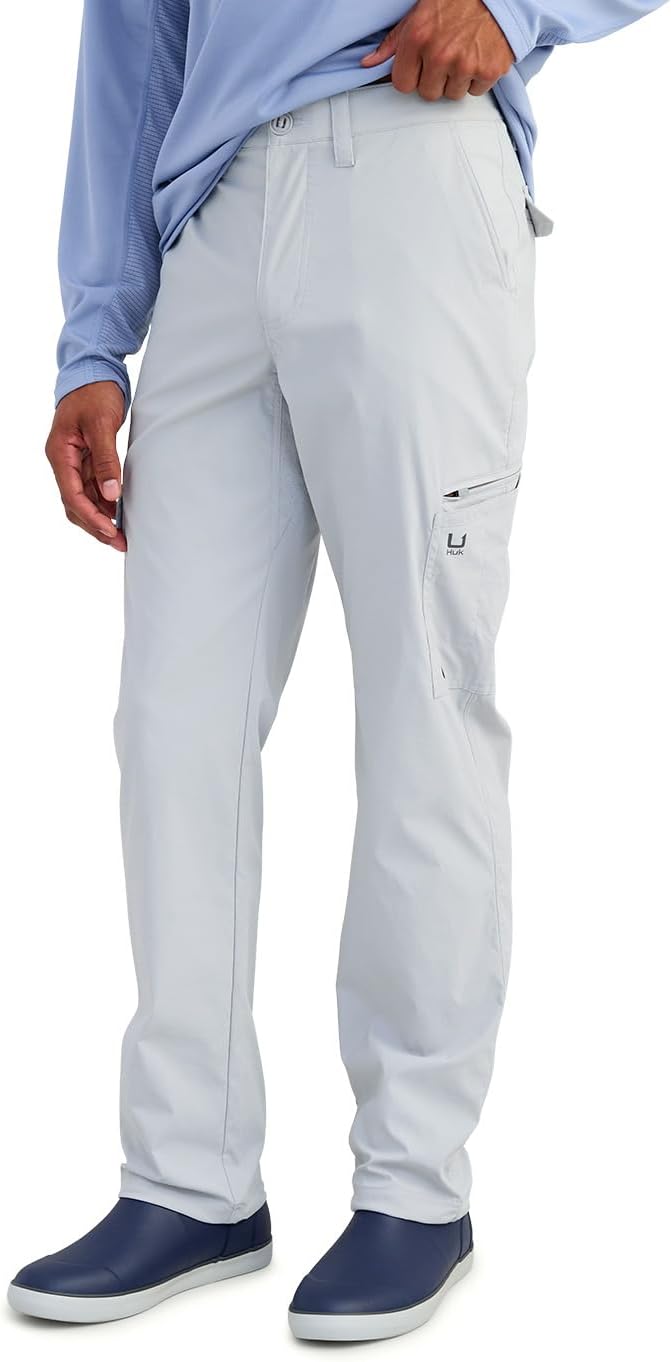 HUK outdoor fishing trousers pocket velcro detail