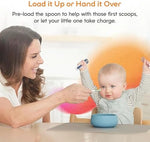 The packaging of the NumNum first stage self feeding spoons showing product details clearly.
