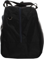 Black and blue golf bag zipper closure detail