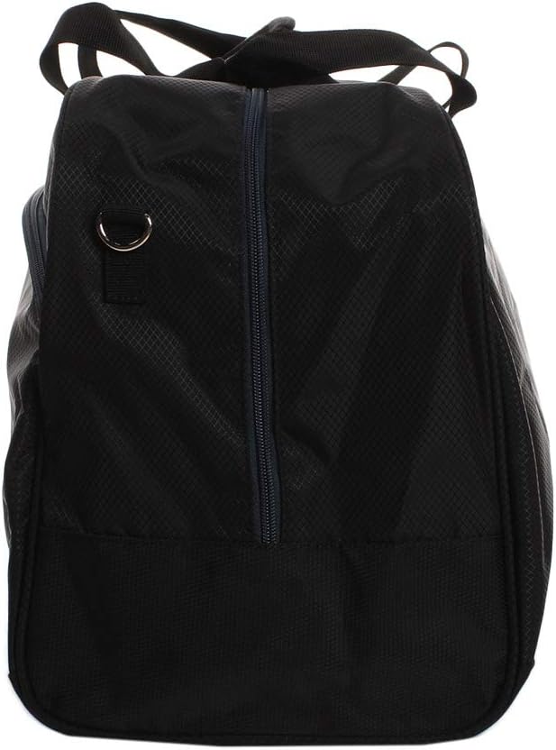 Black and blue golf bag zipper closure detail