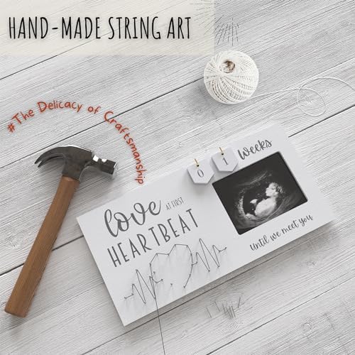 Eurset expecting parents keepsake frame packaging showing premium wood craftsmanship