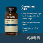 Nature's Sunshine Chromium Glucose Tolerance Factor supplement bottle showing dietary facts
