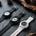 Three distinct sizes of watch strap holder loops showing the width variations.