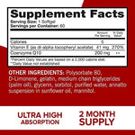 Authentic Qunol Coenzyme Q10 sixty count softgels packaging highlighting antioxidant protection benefits
