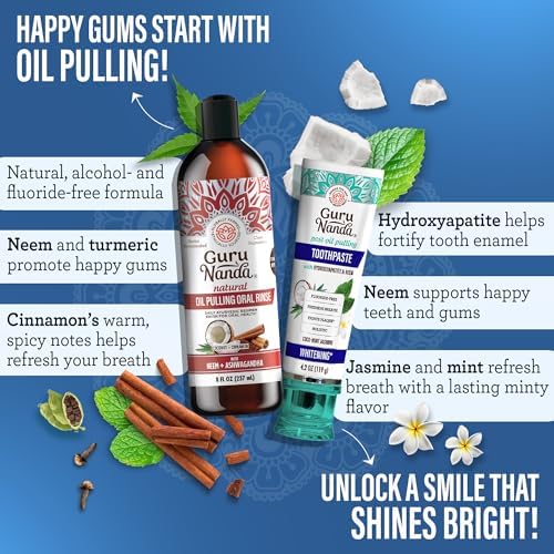 GuruNanda travel-friendly floss picks and whitening toothbrushes