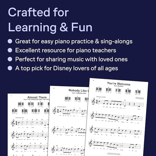 Disney Hits - Super Easy Songbook | Easy Piano Sheet Music Book for Beginners | Learn to Play Popular Disney Songs from Frozen, Moana and The Lion King | Piano Songbook for Students and Teachers - Image 6