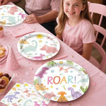Complete Xynic dinosaur party supplies layout