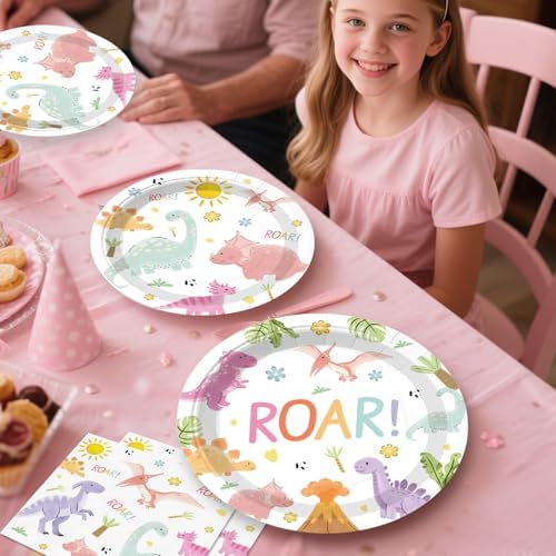 Complete Xynic dinosaur party supplies layout