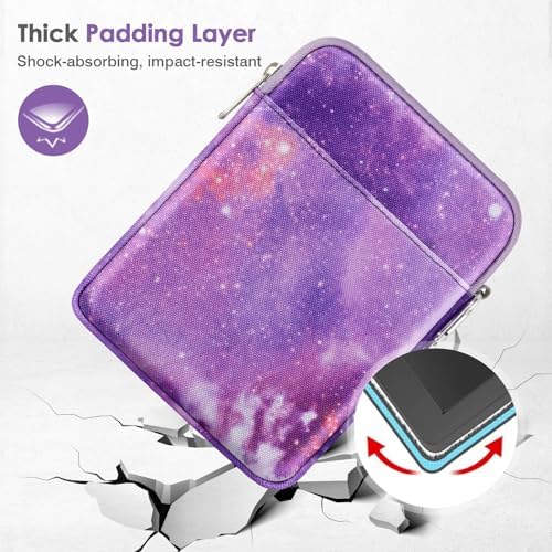 Interior view of MoKo Kindle case showing soft shock-absorbent flannel lining