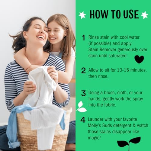 Molly's Suds non-toxic laundry spray for tough fabric stains