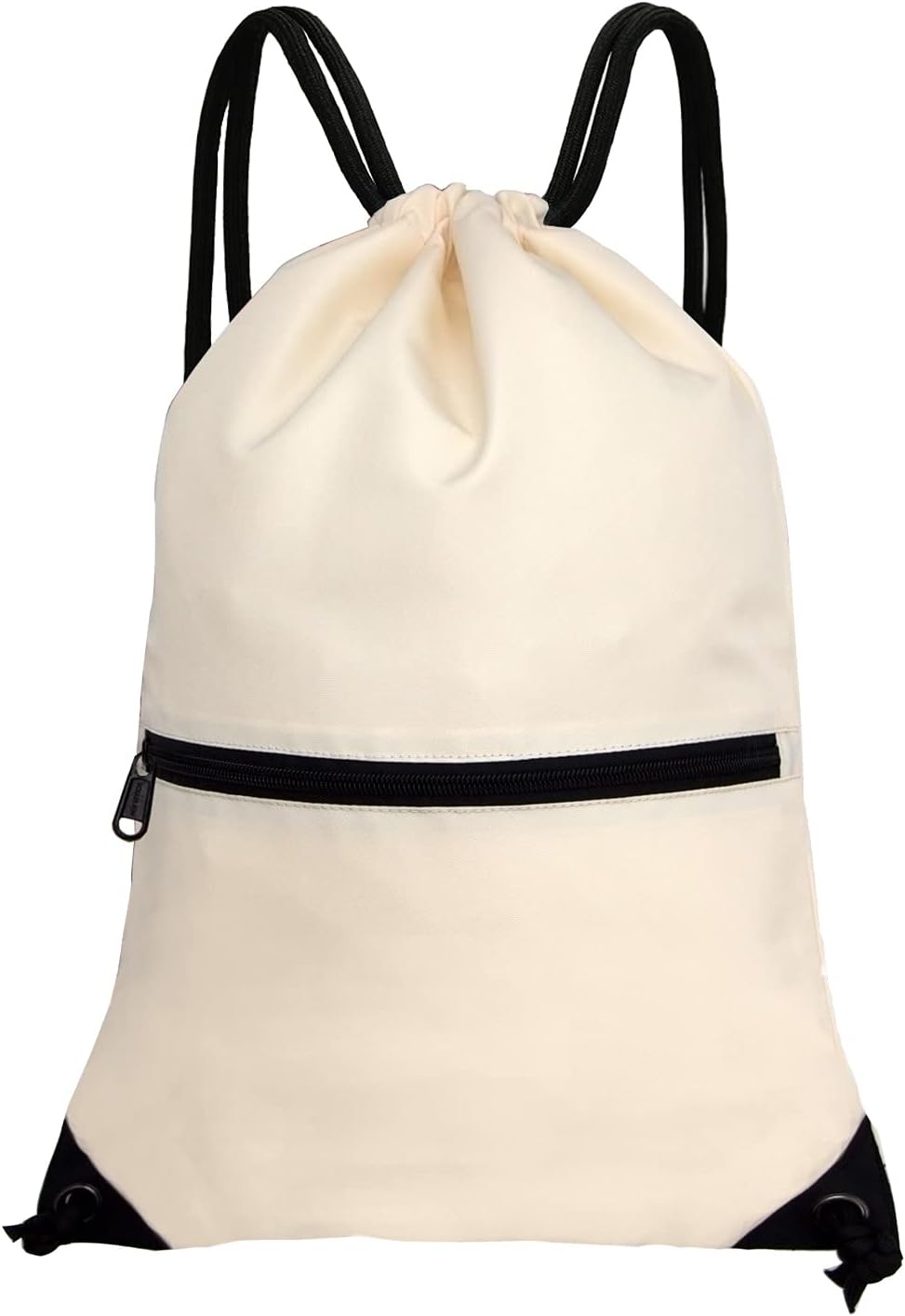 Holyluck drawstring backpack front view sports gym bag