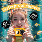 Guedieo waterproof digital camera showing rear IPS display