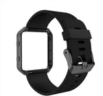 Simpeak fitness tracker band side profile with button cutouts