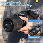 JJC lens hood reversed on Canon lens for compact storage