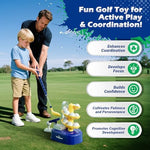Close up of EagleStone kids golf set foot pedal mechanism