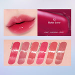ETUDE moisturizing vegan lip gloss texture close up