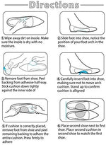Pair of FootMatters orthotic inserts demonstrating the slim profile for comfortable shoe fit.