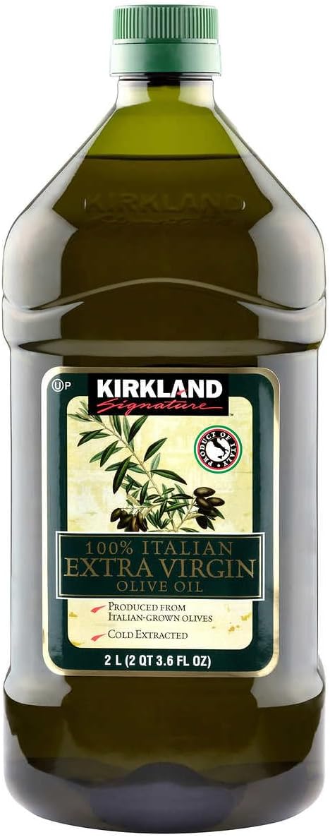 Kirkland Signature 100 percent Italian extra virgin olive oil 2 liters front view
