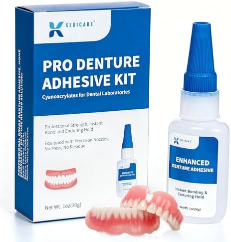 Professional strength denture glue for fixing cracks and gaps easily