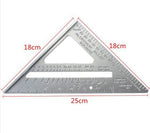 Xiaokeis Rafter Square with Level, Carpenter Square, 7 Inch Aluminum Triangle Ruler, Woodworking Pen Rafter Carpenter Triangle Square, Professional Stainless Steel Triangle Square(Silver) - Image 9