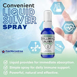 FireWaterStar pure silver immune support supplement liquid spray nozzle