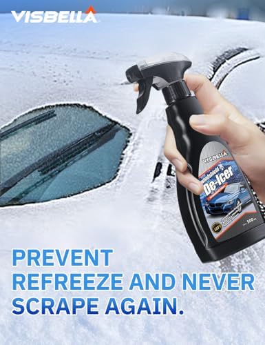 Clear car window visibility after applying extreme temperature anti freeze spray