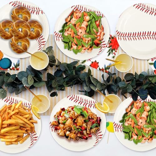 Puevenyi baseball plate size comparison for cake and snacks