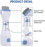 Electric lice treatment device showing disposable capture filter attachment