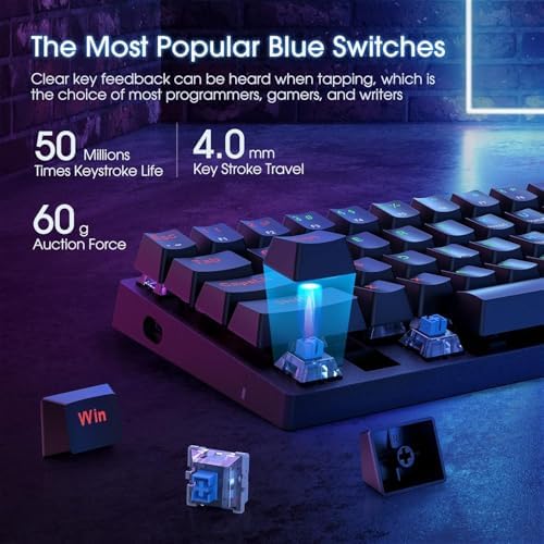 Side profile of Cackbird mechanical gaming keyboard with kickstands