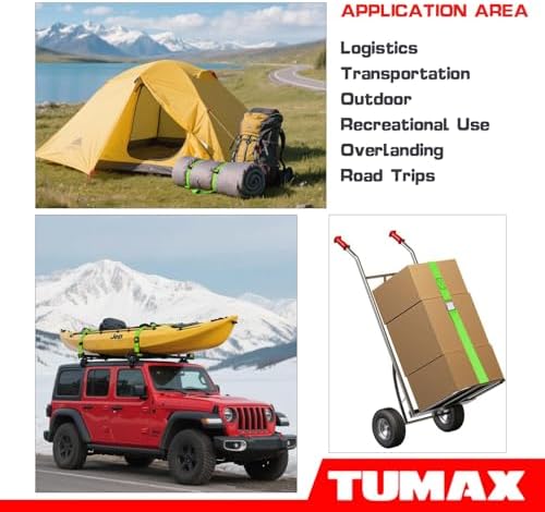 Tumax lashing straps inside included carrying bag for storage