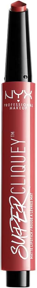 NYX Professional Makeup Super Cliquey Matte Lipstick Oh So Pretty front view makeup