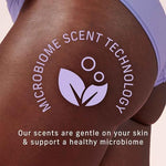 Travel size 2 ounce bottle of Niches & Nooks microbiome friendly body spray.