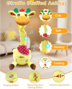 Close up of soft plush giraffe facial details