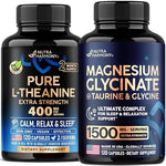 Nutraharmony L-Theanine and Magnesium Glycinate front view supplement bottle