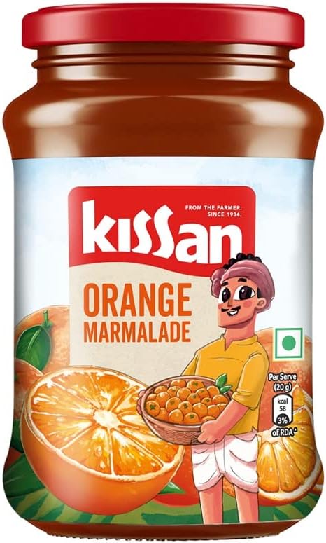 Kissan Orange Marmalade Jam front view jar