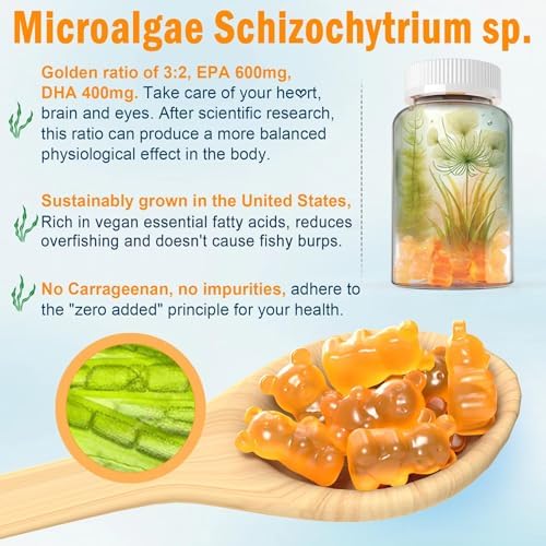 Envycure plant based fish oil alternative supplement bottle showing vegan nutritional facts panel
