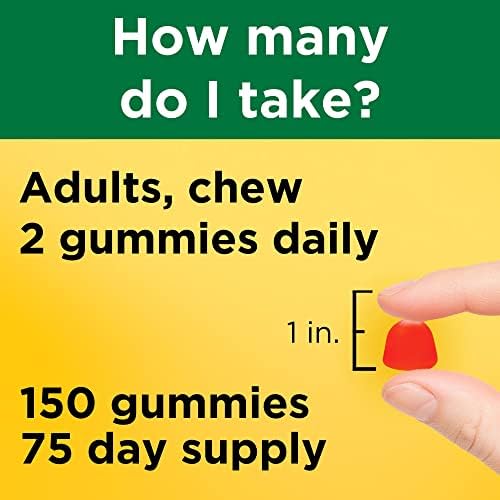 Nature Made 150 count chewable vitamin D3 gummies bottle directions for use