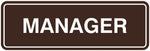 Standard Manager Door/Wall Sign - Red/Gold - Large - Image 14