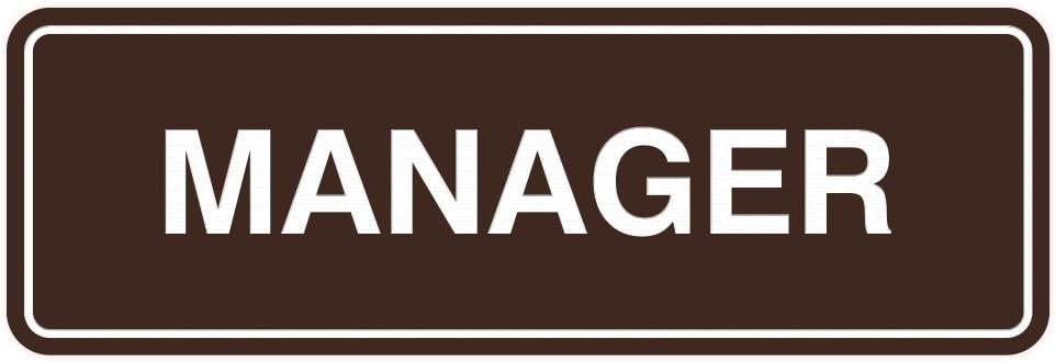 Standard Manager Door/Wall Sign - Red/Gold - Large - Image 14