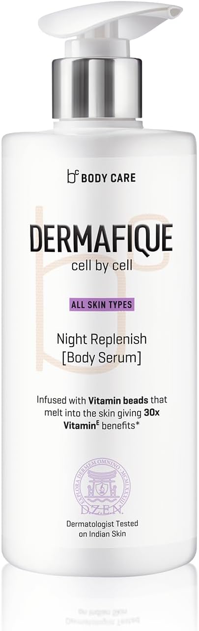 Dermafique Night Replenish Body Serum front view bottle
