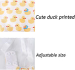 Vyloky yellow medium chicken nappy laid flat displaying the leakproof internal lining.