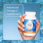 TheraTears 1200mg eye health fish oil softgels displayed next to the product packaging