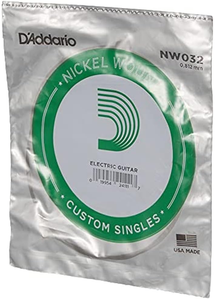 D'Addario electric guitar string coiled with ball end