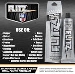 Flitz non-abrasive cleaner being applied to tarnished jewelry and silver