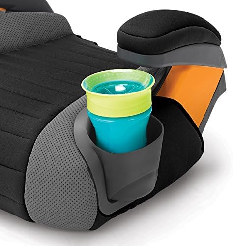 Chicco booster car seat with lap belt guides and shoulder belt clip illustration